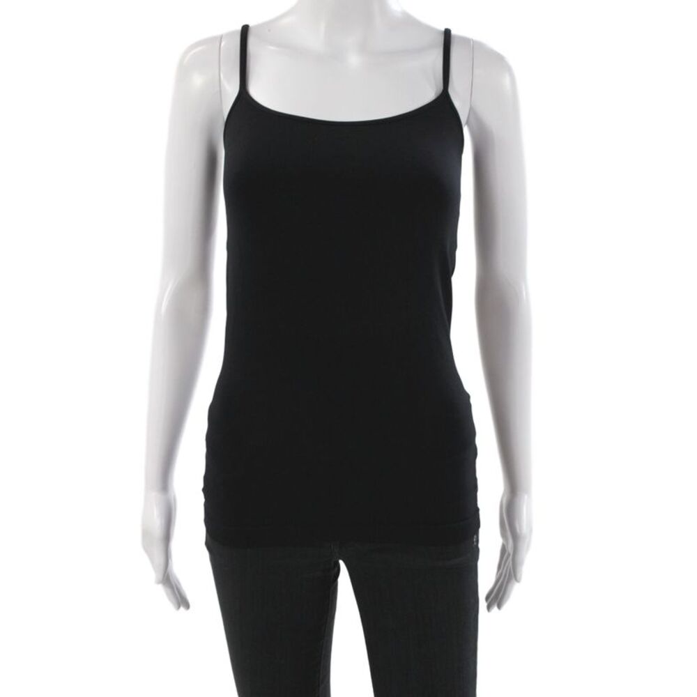 Bordeaux Women Black Tank Sleeveless Round Neck 90% Nylon Size One Size